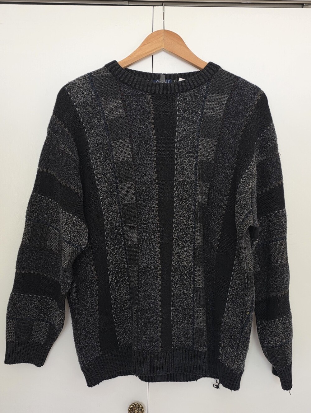 Black Patchwork Sweater
